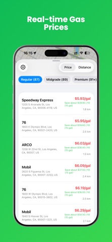 Gas Prices Near Me iPhone screenshot