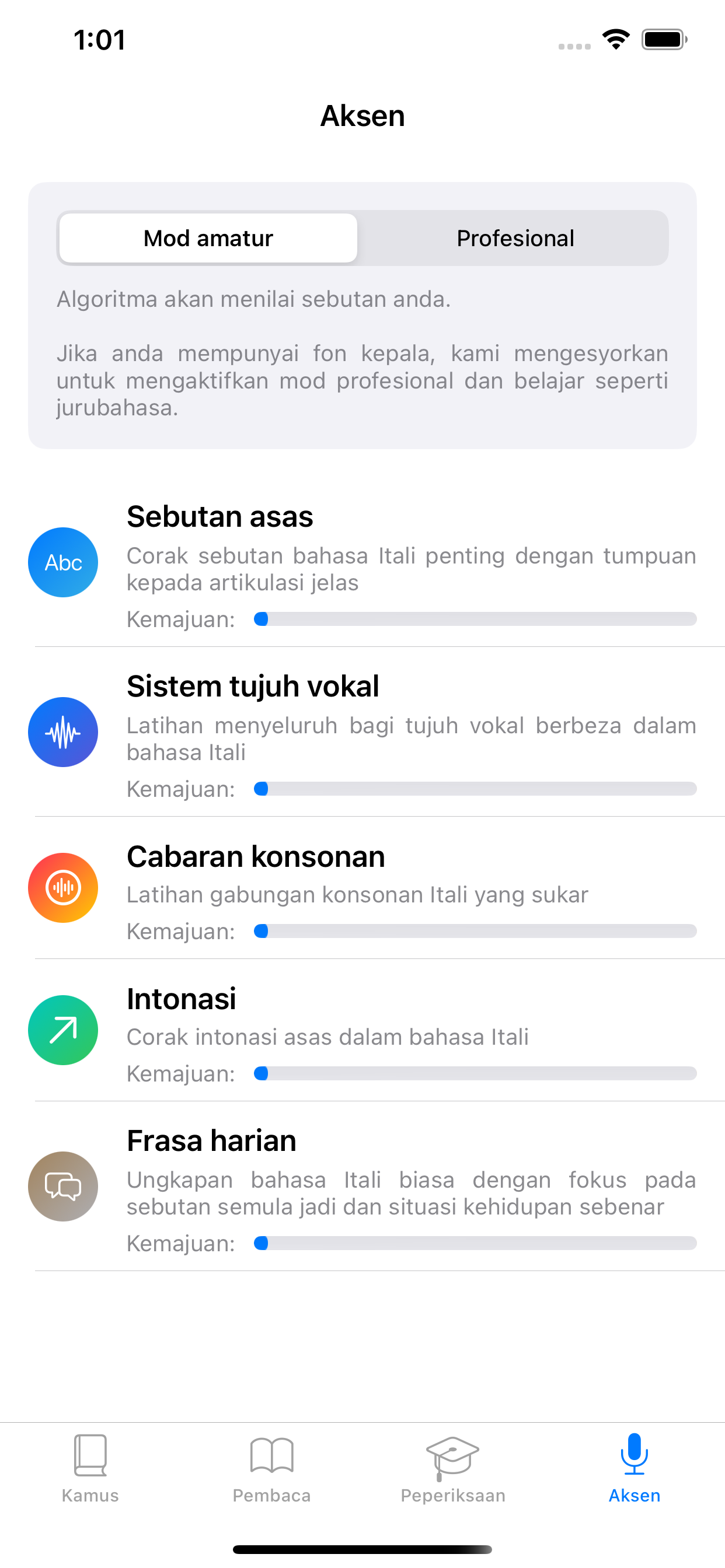 Itali IQ: Kamus Bahasa
