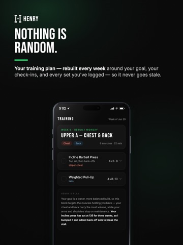 Henry: AI Fitness Coach iPad screenshot