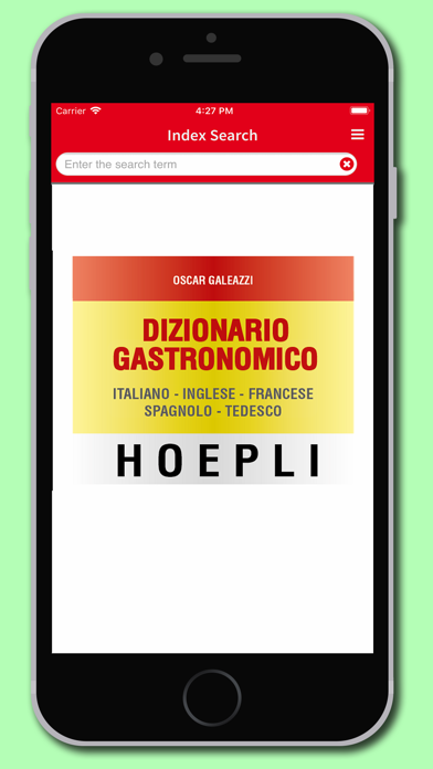 Hoepli Gastronomy Dictionary Screenshot