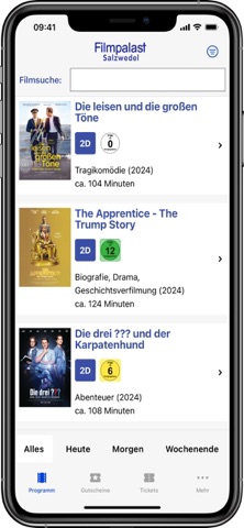 Kino Filmpalast Salzwedel iPhone screenshot