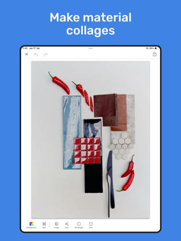 MoodBoard maker iPad screenshot