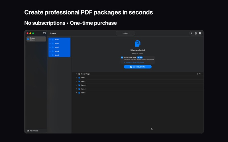 Submittal Studio – PDF Builder screenshot