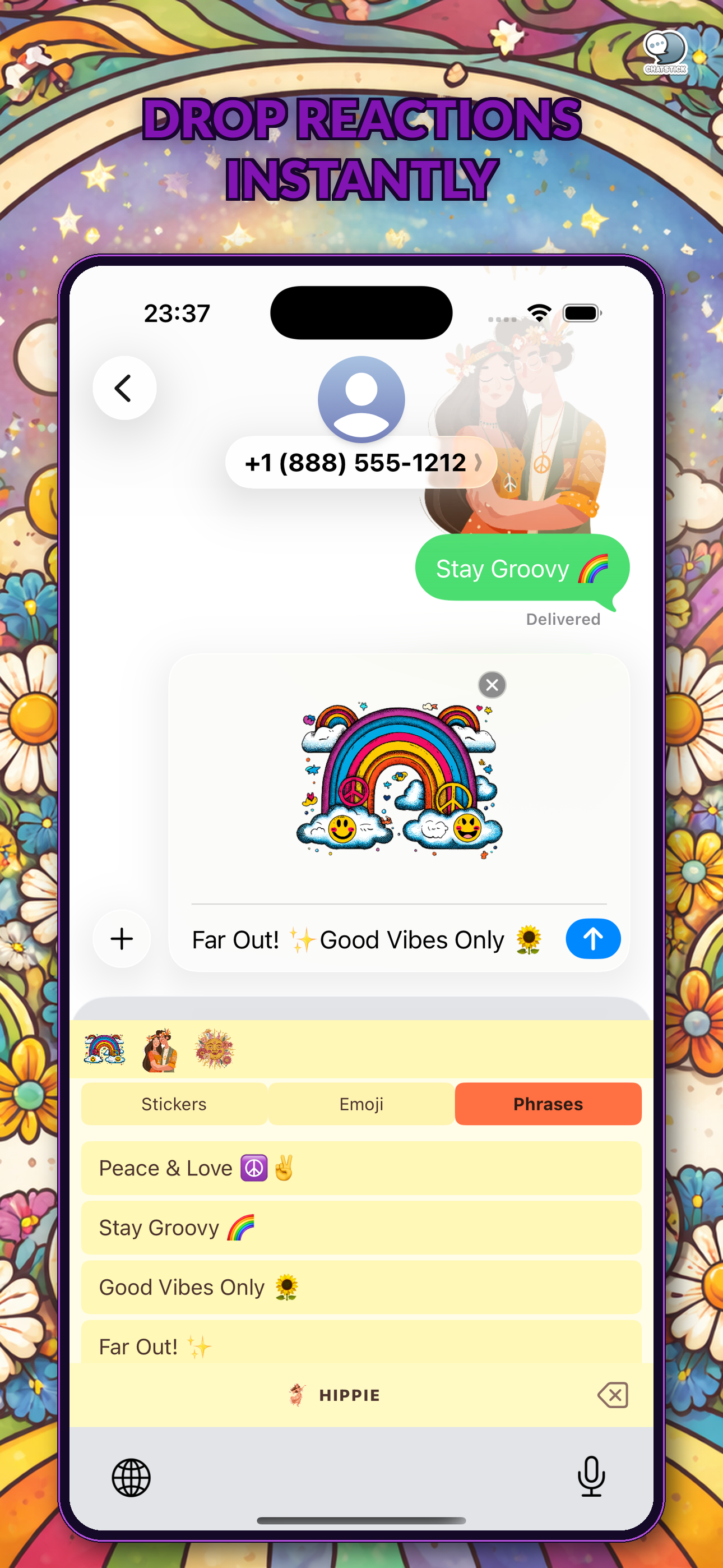 Hippie Emoji Stickers by CS
