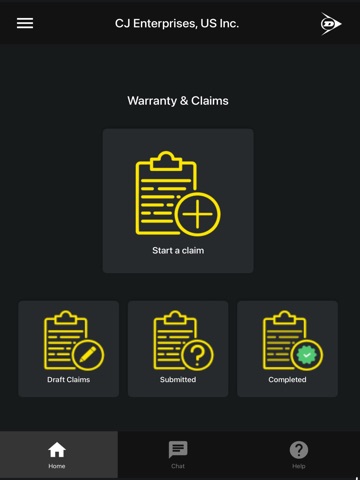Dunlop Warranty iPad screenshot