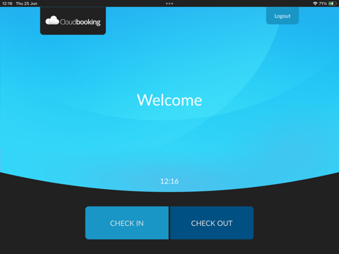 Cloudbooking Check-in iPad screenshot