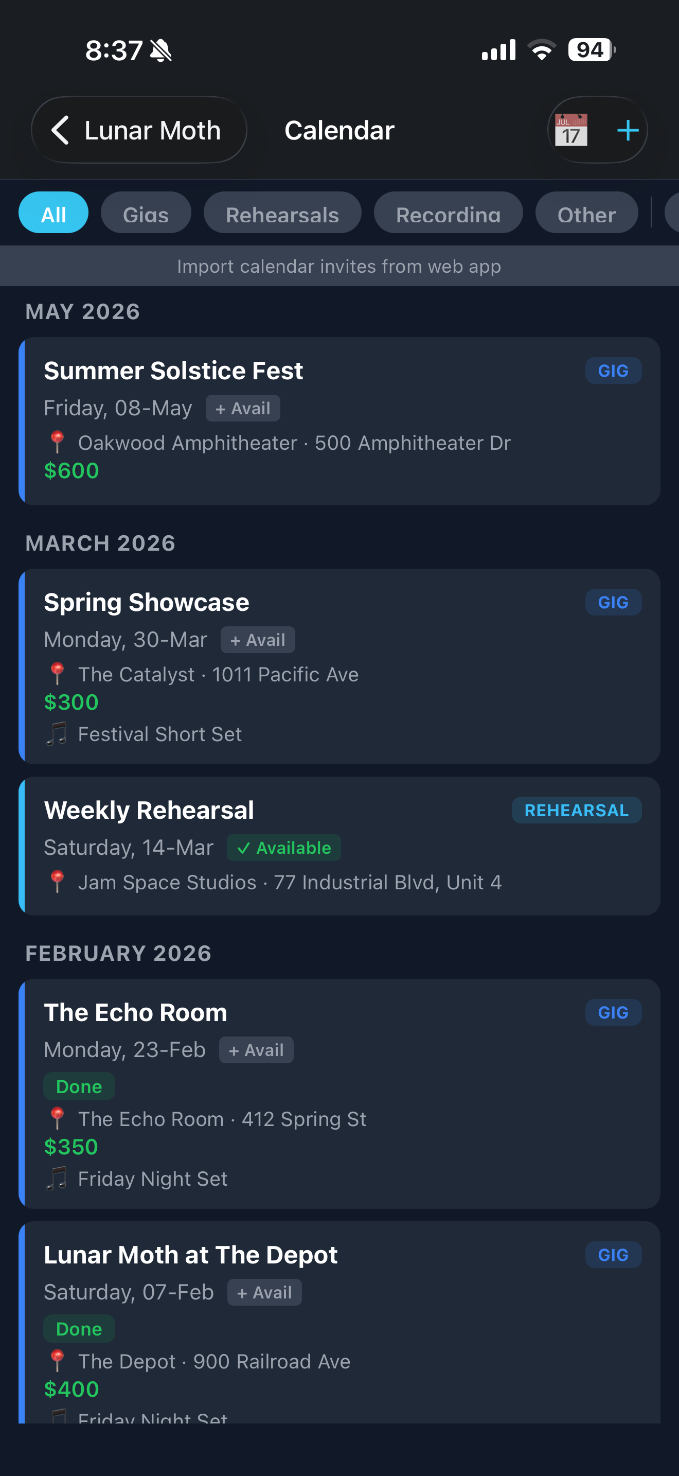 BandChat - Band Manager