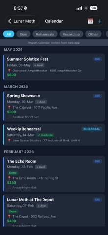 BandChat - Band Manager iPhone screenshot