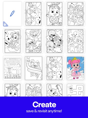 Coloring with Blippi & Friends iPad screenshot
