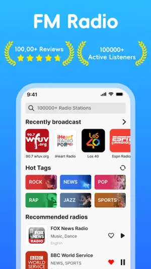 FM Radio – Live Stations screenshot 1