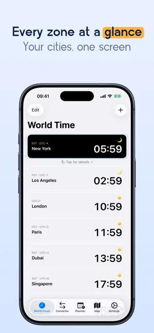 Clovk: World Clock & Time Zone screenshot 2