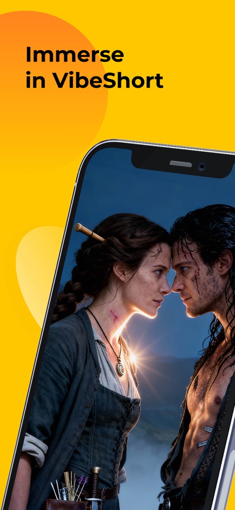 VibeShort: AI Comic Dramas - See how VibeShort: AI Comic Dramas presents captivating romantic scenes and visually striking character designs for an immersive experience.