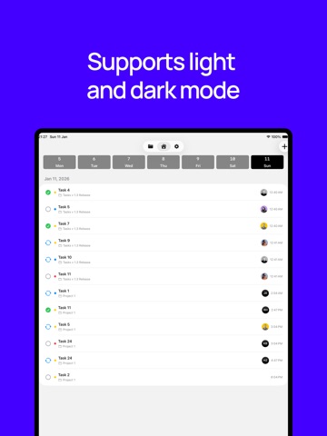 Tasks - minimalist tracker iPad screenshot