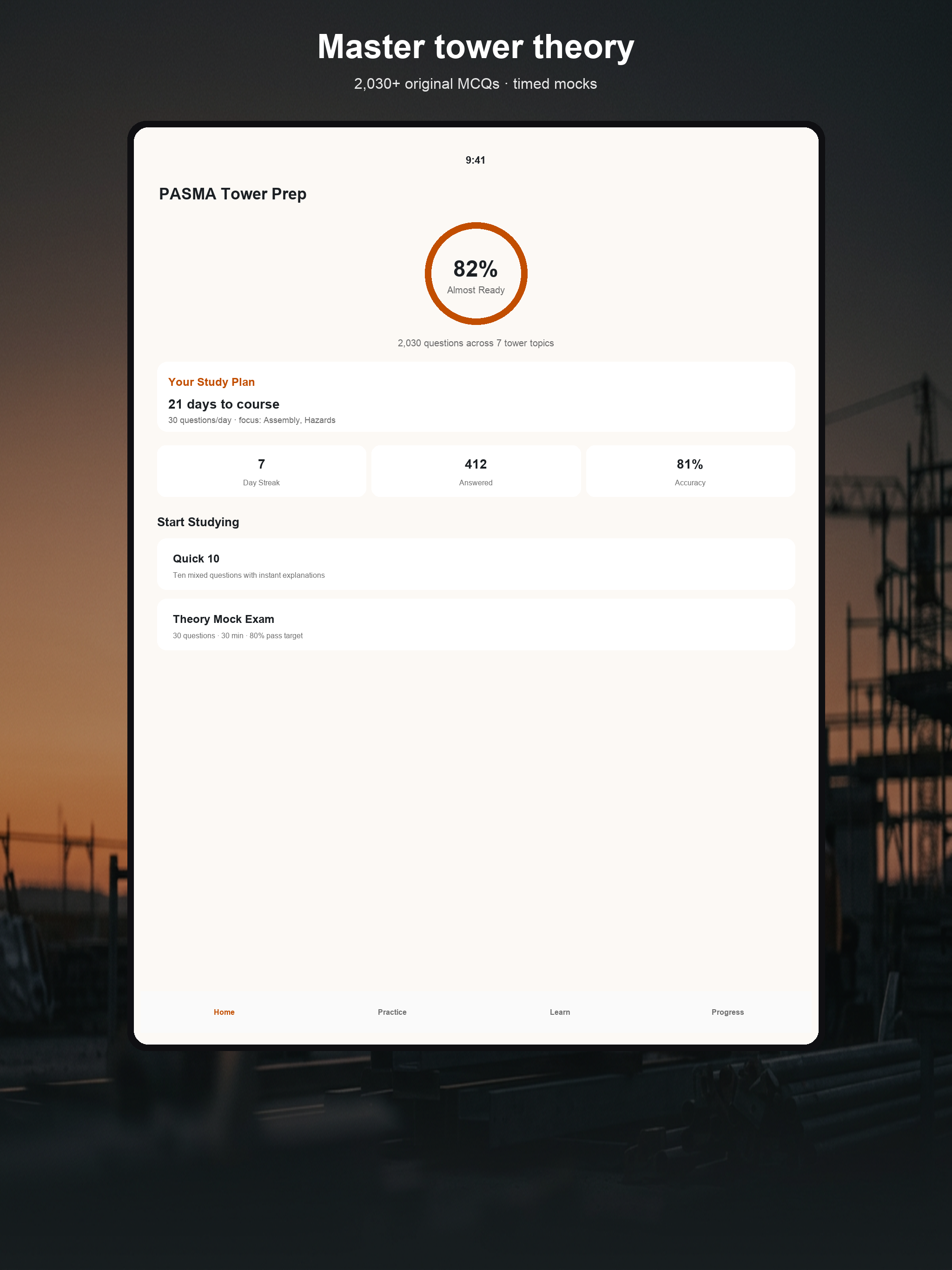 PASMA Tower Prep screenshot 5