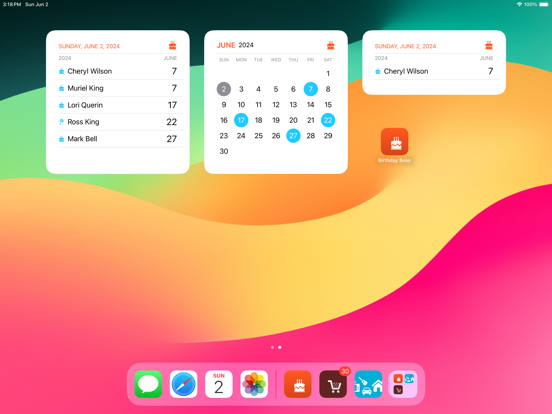 Birthday Boss iPad screenshot 6 - Lifestyle app