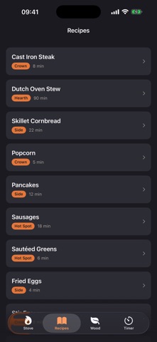 Cinder: Cast Iron Cookbook iPhone screenshot