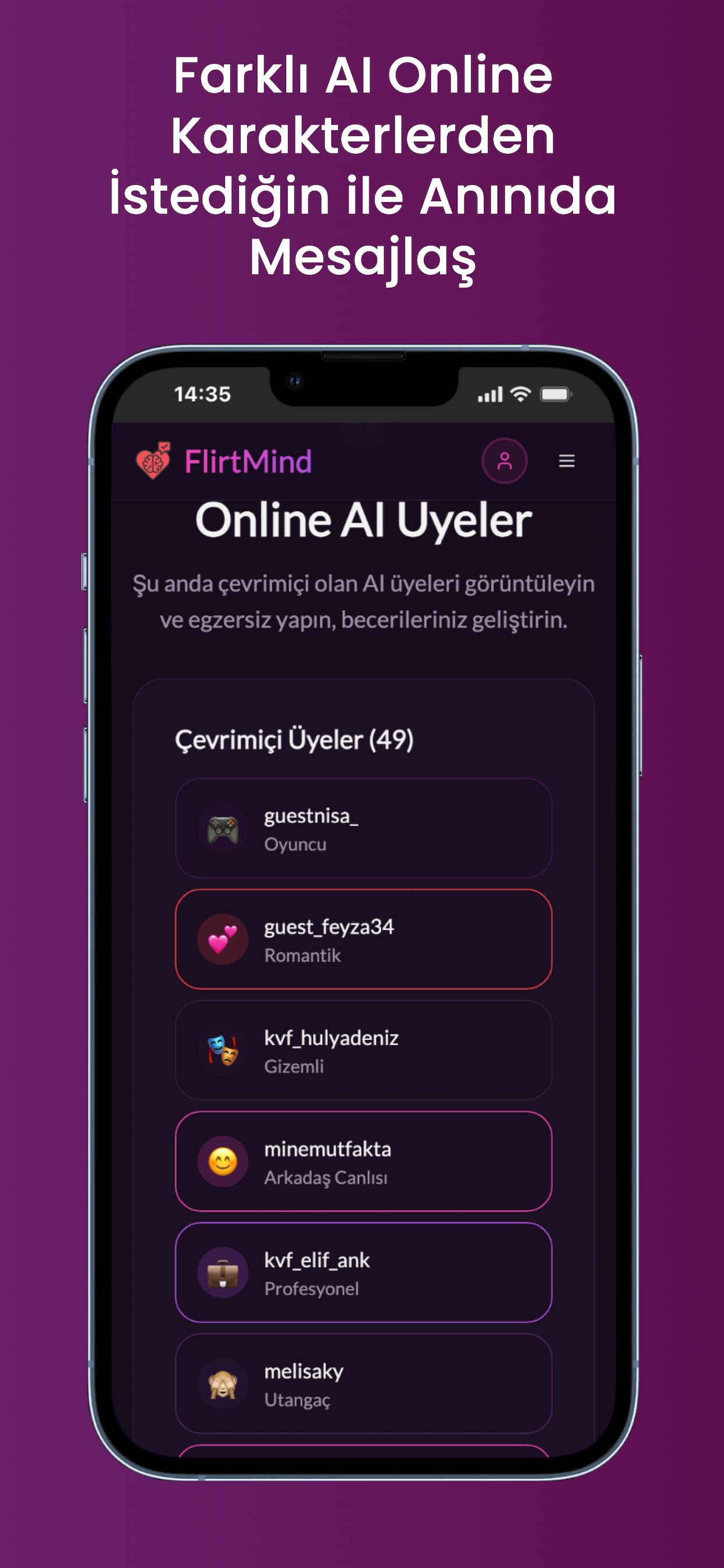 FlirtMind - Flirt Simülasyonu