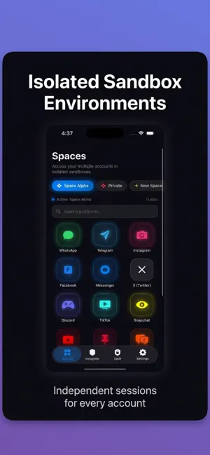 2Accounts Multi Account 2space screenshot 3