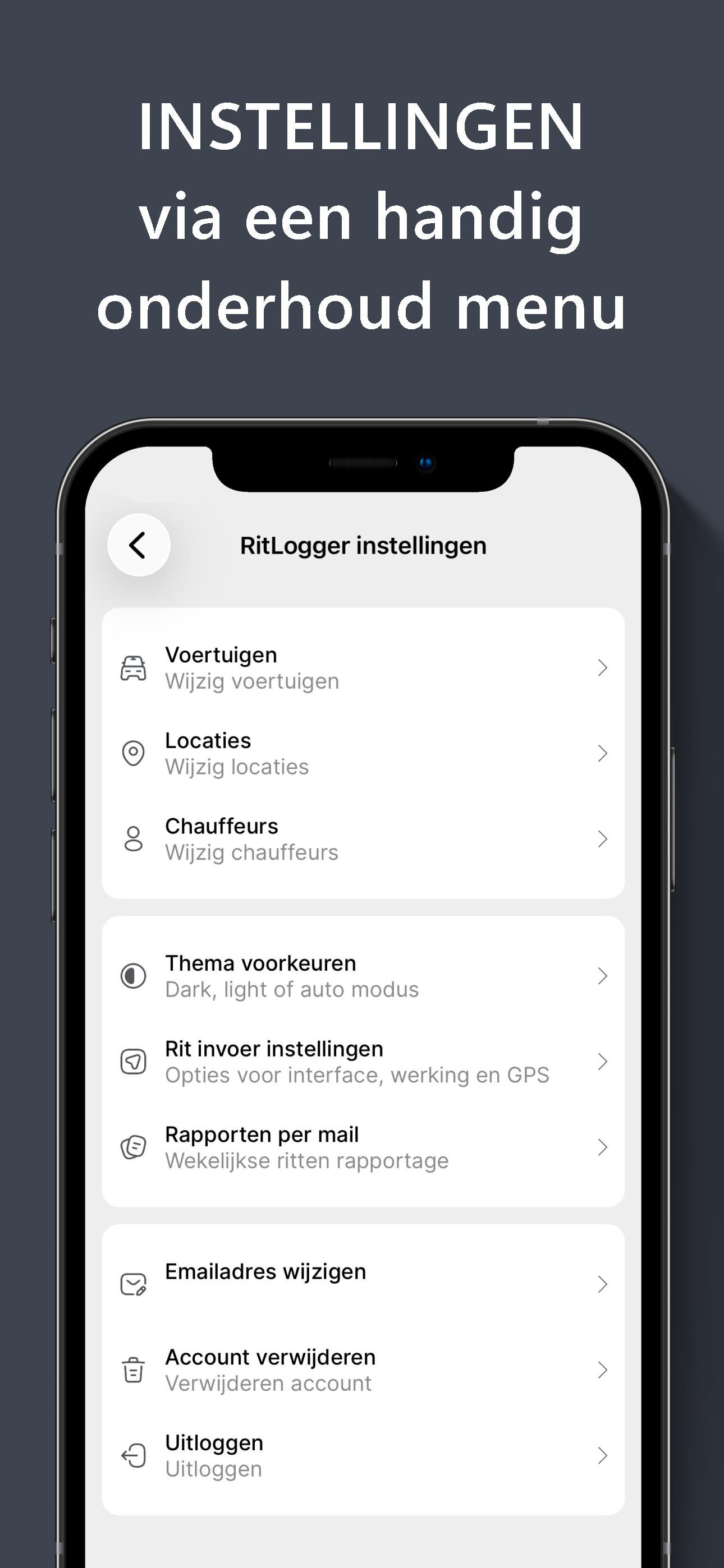 RitLogger rittenregistratie screenshot 9
