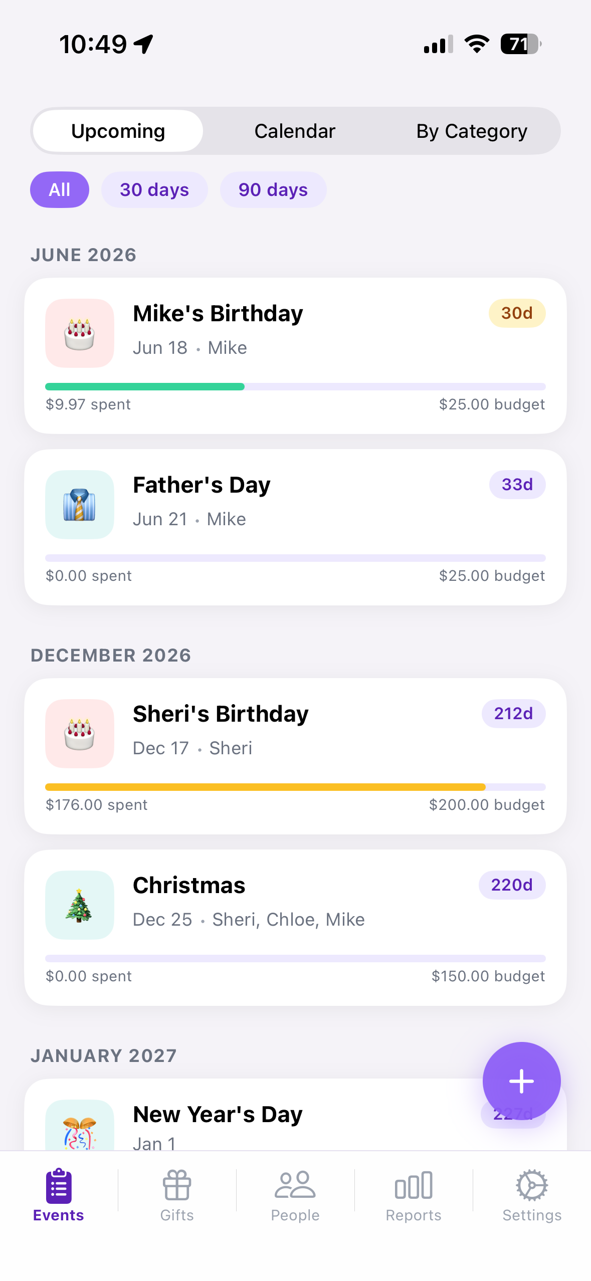 Gift Budgeter screenshot 3
