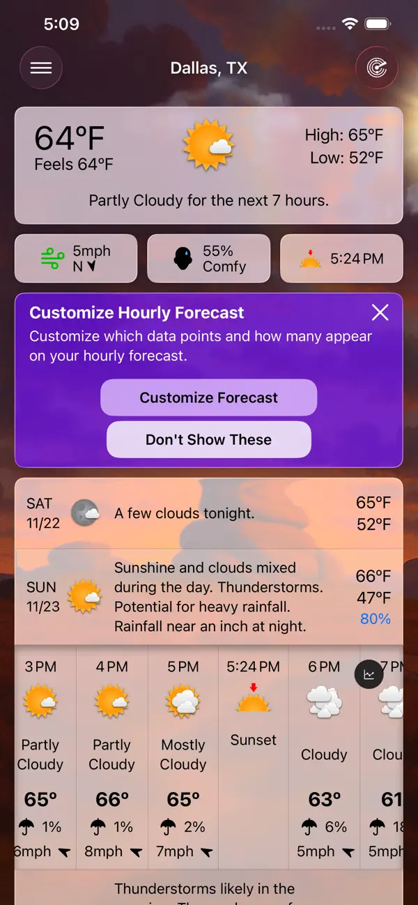 Forecast Bar - Weather + Radar iOS app screenshot showing feature 2