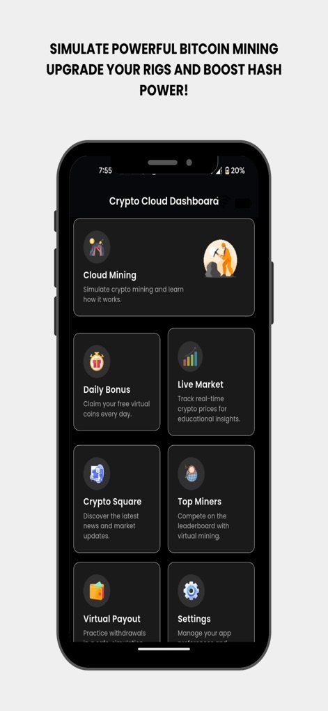 BTC Mining Cloud Sim - ファイナンスアプリ | MWM