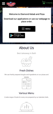 Diamond Kebab Pizza Bath iPhone screenshot