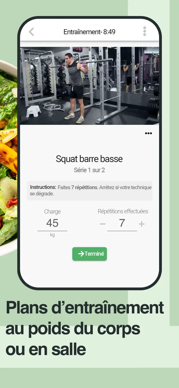 Screenshot #3 pour SF: Plans repas & entraînement