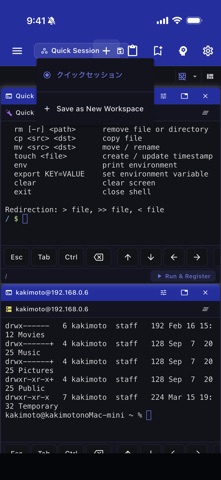 QuickTerminal - Multi-Shell iPhone screenshot