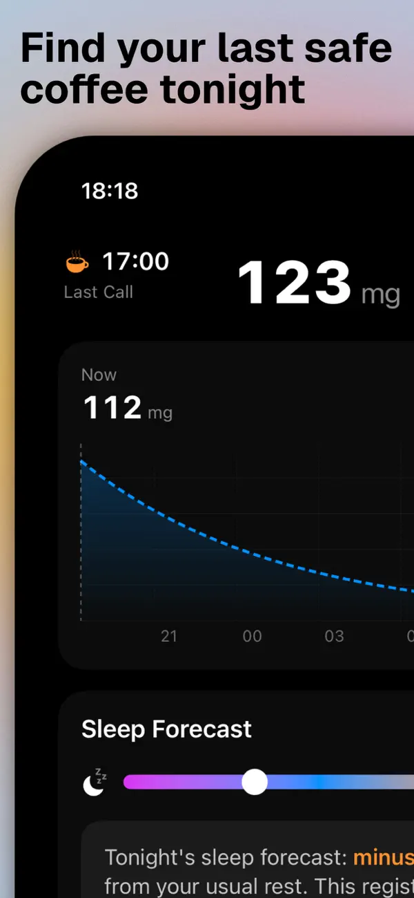 Screenshot #2 pour Caff: Caffeine & Sleep Tracker