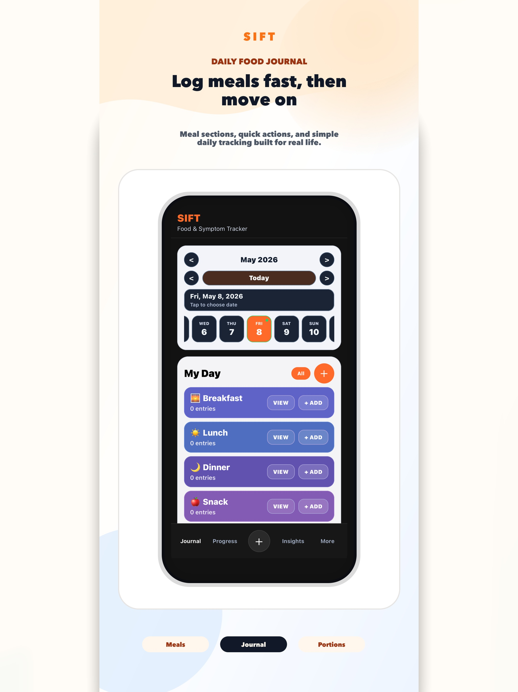 Sift: Food and Symptom Tracker