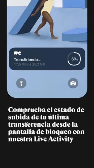 Captura de pantalla de WeTransfer: Transfer Files en iPhone 2