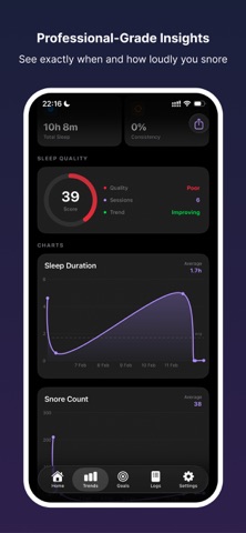 SnoozeLog Snore Recorder Screenshot 4 of 6