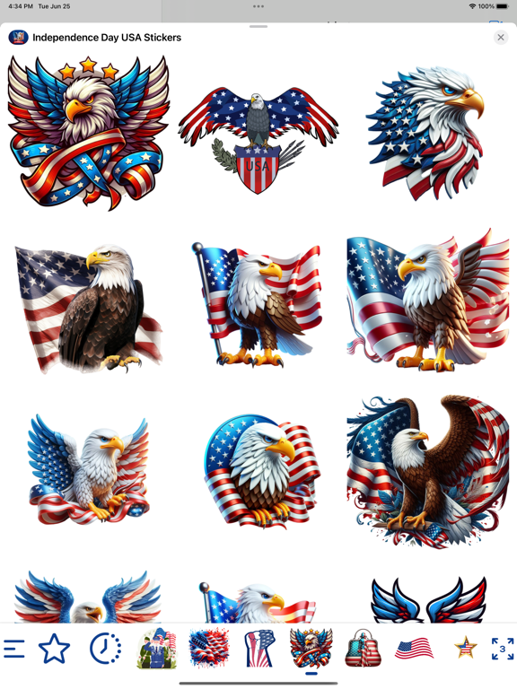 Screenshot #6 pour Independence Day USA iStickers