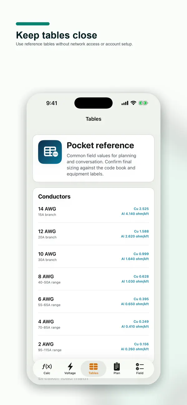 Screenshot #3 pour Electrical Pocket Ref