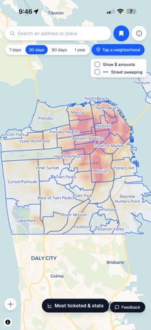 SF Parking Ticket Map Screenshot 1 of 8