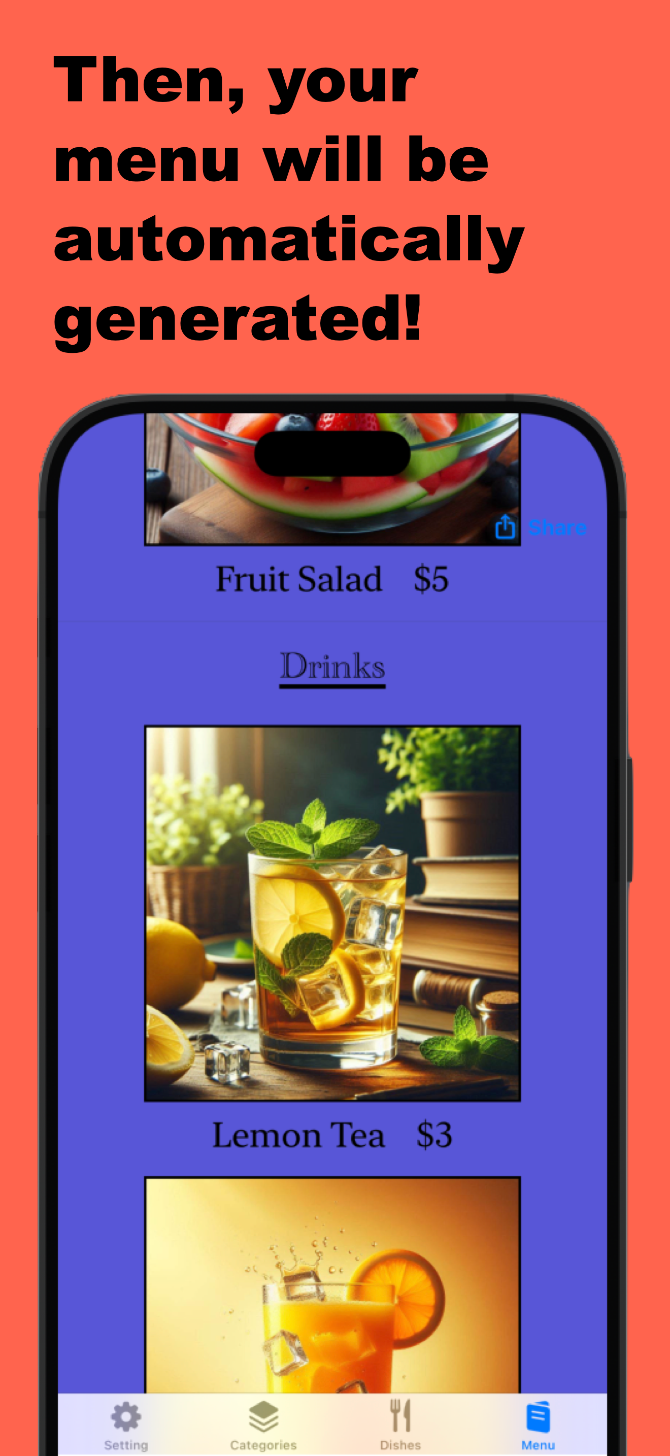 MenuMaker, Simple Design screenshot 3