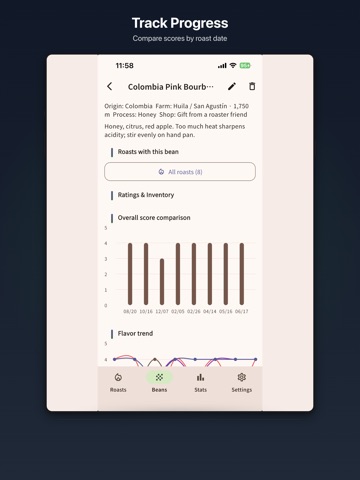 Roast Book iPad screenshot