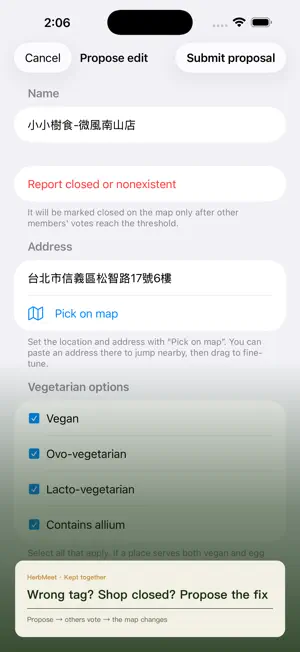 HerbMeet: Vegan Restaurant Map screenshot 2