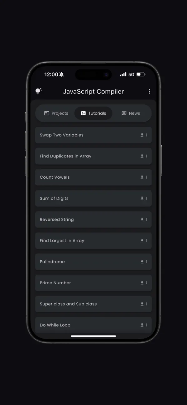 #6. JavaScript Compiler (iOS) Podle: Hrishi Suthar
