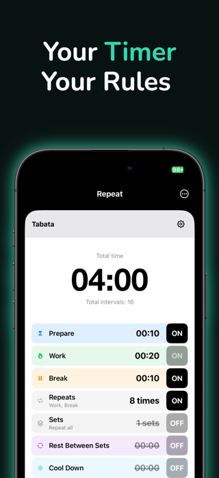 Timer for Workouts - Repeat Screenshot 1 of 3