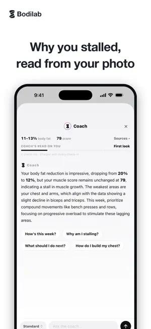 Bodilab: Body Fat & Muscle AI screenshot 4