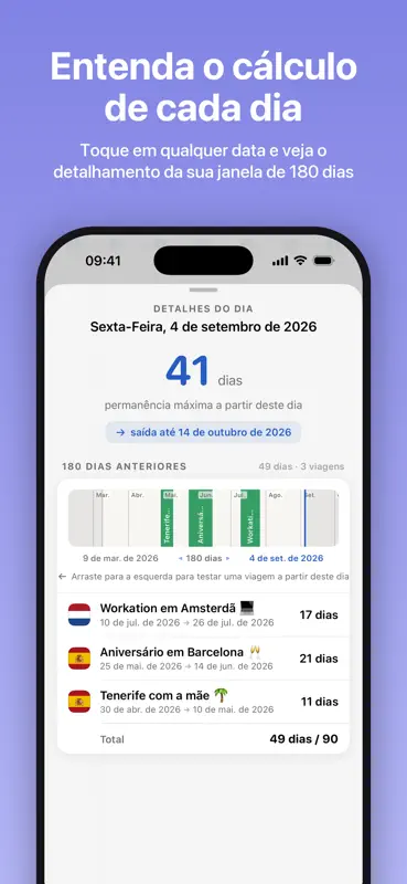 Schengen Calculator 90/180 screenshot 4 of 6