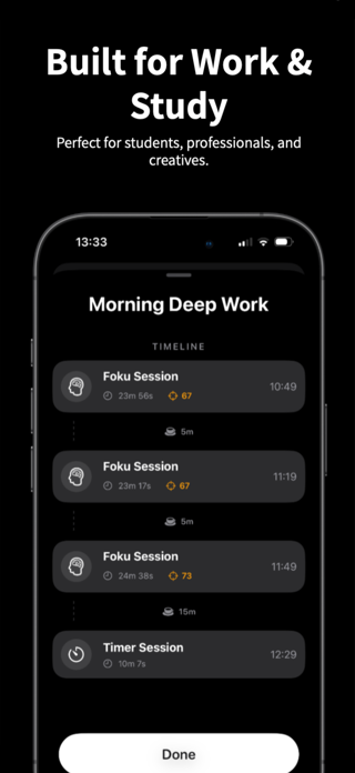 focus timer & tracker - foku. Screenshot 7 of 7