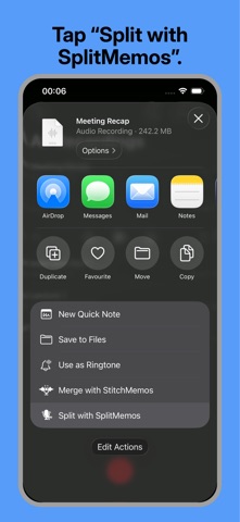 Split Voice Memos : SplitMemos Screenshot 2 of 5