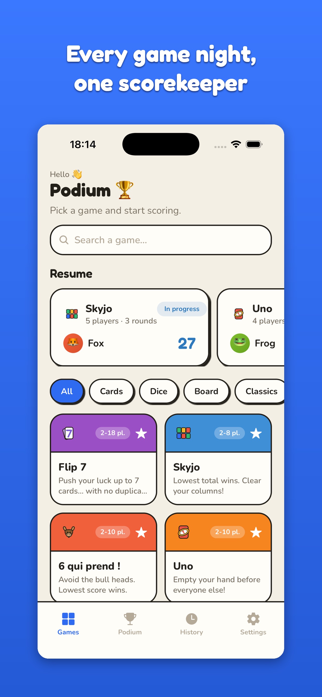 Screenshot 2 of Podium: Game Score Keeper