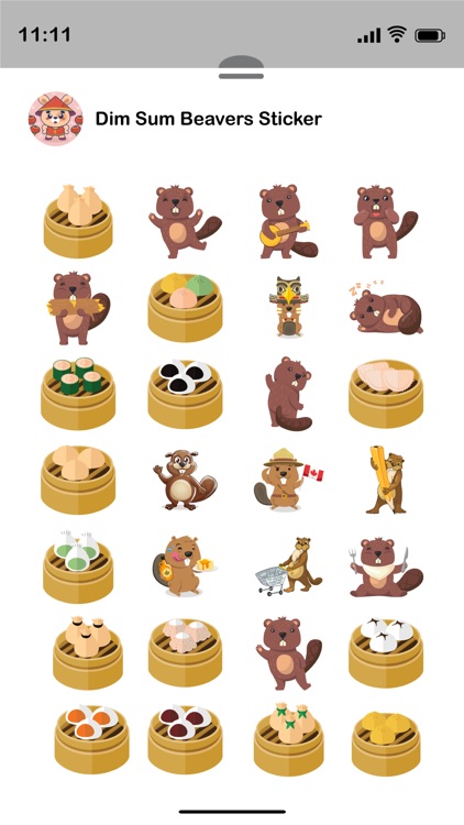 Dim Sum Beavers Stickers
