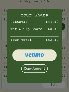 Olive Split: Bill Splitter screenshot 8
