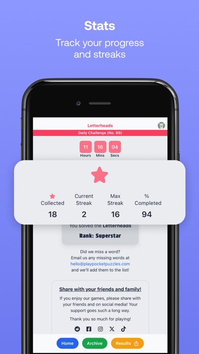Pocket Puzzles: Word Games Screenshot