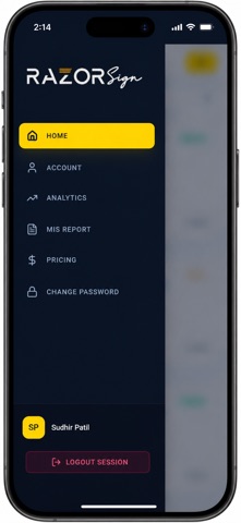 RazorSign iPhone screenshot